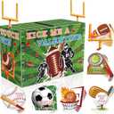 Valentines Boxes for Kids Football Valentine Mailbox Kit with 30 Pcs Football Basketball Baseball Sports Cards for School Classroom Boys Girls Gift Exchange Party Supplies