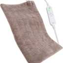 Large Electric Heating Pad for Back/Waist/Abdomen/Shoulder Pain Relief- 12" x 24" Moist and Dry Heat Therapy with Auto-Off and Machine Washable Hot Heated Pad by GOQOTOMO-HP001