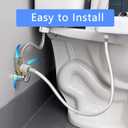 Bidet T Adapter Compatible with Toto Fit Washlets for Skirted Toilets Install, (3/8" x 3/8" x 1/2"), Connect to 3/8" Water Supply at the wall Instead of 7/8" Toilet Tank Inlet