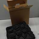 Airplane Foot Hammock, No Collapse Foot Rest for Plane Travel with Extended Adjustment Strap, Portable Desk Foot Hammock with Thickened Foam, Foot Sling Travel Essentials to Relax Your Feet (1 Pc Black)