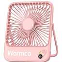 Warmco 10000mAh Portable Travel Fan 7-inch, [10-24H Runtime] Ultra-thin Digital Display Small Desk Battery Operated Fan for Camping, Office, Bedroom, Cruise Essentials 2025 (Black)