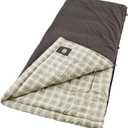 Coleman Heritage Big & Tall 10F Flannel Sleeping Bag, XL Sleeping Bag Fits Adults up to 6ft 7in Tall, Machine Washable, Great for Camping, Hunting, Guests, & More, Brown