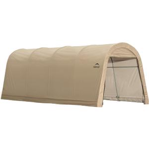 ShelterLogic 10' x 20' x 8' All-Steel Metal Frame Round Style Roof Instant Garage and AutoShelter with Waterproof and UV-Treated Ripstop Cover