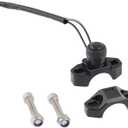 Universal Motorcycle Engine Start Stop Kill Switch with Mounting Backplate for ATV Motorcycle Scooter Quard with 22mm Handlebars 