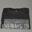 Qskall 100 Days of School Shirt for Women 100th Day of School Tshirts Teacher Tee Top Grey Size M
