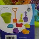 Beach Bucket Toy Set 9pc Set 1 Bucket 2 Shovels 1 Rake 5 Sand Molds