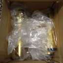 3 Inch Furniture Legs Gold Coffee Table Feet, Mid-Century Metal Furniture Leg for Sofa Cabinet Ottoman, Set of 4 Side Mounted Style Home DIY Replacement Feet