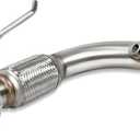 JY PERFORMANCE Front Flex Pipe Compatible With 2003-2007 2.4L Honda Accord Stainless Steel
