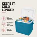 Coleman Chiller 30-Quart Portable Cooler, Insulated, Ocean Blue | TempLock Insulation, Cold for up to 48 hours, Wide-Grip Handle, Great for Tailgates, Picnics, Beach Days