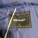 GOLDLADIES Women's Waterproof Long Down Jacket,Warm Winter Hooded Puffer Coat Thickened for Hiking Outdoor (Large, Navy)