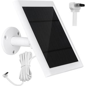 for Ring Doorbell Solar Panel - 4W Charger, Compatible with Battery Doorbells, Type-C Charging Port, 9.84ft Cable (White)