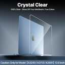 Soonjet Compatible with MacBook Air 13 inch Case, Crystal Clear Shell, Fits 2026-2022 M5/M4/M3/M2,A3449 A3240 A3113 A2681, Color-Matched Transparent Design for MacBook Air 13.6 inch