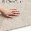 chakme Bathroom Rugs Mat 59x24, Ultra Thin Non Slip Bath Mat Quick Dry Absorbent Bath Mat for Bathroom Floor, (Light Beige, 59"x24")
