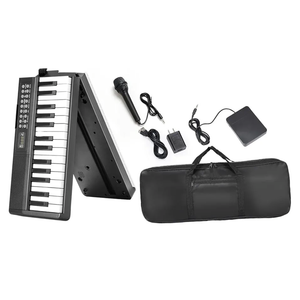 61 Key Piano Keyboard, Beginner Electronic Keyboard for Kids with Teaching Mode, 6 Demo Songs, 16 Tones, Microphone and Power Supply, Kids Piano Keyboard for Birthday Gift/Christmas Gift