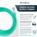 ResOne 5pk 14Ft Oxygen Supply Tubing, Crush Resistant, Standard Connectors for Nasal Cannulas - Green