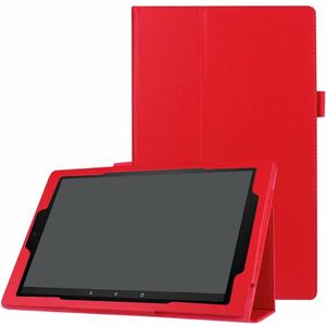 for Amazon All-New Kindle Fire HD10 7th 9th Generation Smart Cover, Ultra Slim Folio Stand Auto Sleep/Wake Up Leather Case for All New Fire HD 10 (2017 2019 Release) 10.1 inch (Red)