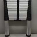 VEVOR 12.5ft Telescoping Ladder, Aluminum Lightweight Multi-Purpose Collapsible Extension, One-Touch Retraction Ladder, Heavy Duty 330LBS Max Capacity with Non-Slip Feet, for Home, Outdoor Work, Loft