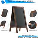 DAHAPYBOO Sandwich Board 48"x24" Solid Pine Wood Rustic Brown,Chalk Board Sign Board,Sandwich Board Signs Outdoor, Chalkboard Easel,A Frame Chalkboard Sign