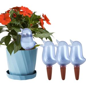 4 Pack Self Watering Spikes, Indoor Plant Watering Globes, Bird Shape Automatic Irrigation Spikes,Plant Watering DevicesBlue