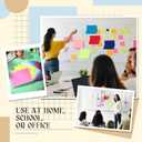 Zubebe 10 Pads Large Sticky Notes Jumbo Bright Colors Sticky Notepads Self Stick Note Square Memo Post Stickies for Office School, 25 Sheets/pad (8 x 6 Inch,Multicolor)