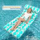 Jasonwell Inflatable Pool Float Adult - Ultra-Comfort Soft Fabric Pool Floaties Lounge Floats Floating Chair Raft with Adjustable Backrest Air Lounger Tanning Float for Pool Beach Party