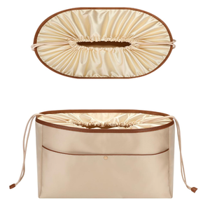 GIVLEFLY Purse Organizer Satin Drill Handbag Organizers Silk Fabric Tote Bag Organizer Handbag Organizer Storage Bag (Drawstring Style, Extra Large)