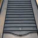 12 in. x 55 in. Louvered Vinyl Exterior Shutters Pair in #036 Classic Blue