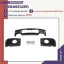 HECASA 3Pcs Front Bumper Face Bar Compatible with 2009-2014 Ford F150 W/O Fog Light Holes Replacement for 9L3Z17757DPTM FO1002413 Electrophoresis Black w/Fog Light Holes Steel Unassembled