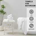 Ferdilan 8 Piece Extra Large Bath Towels Set,2 Oversized 35"x70" Bath Towel Sheets,2 Hand Towels and 4 Washcloths 600 GSM Highly Absorbent Quick Dry Towels Set for Bathroom Hotel White