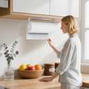 Paper Towel Holder Under Cabinet, Wall Mount, Stainless Steel, Adhesive Paper Towel Rack for Kitchen and Bathroom, Silver