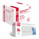 Basic Medical Blue Nitrile Exam Gloves - Latex-Free & Powder-Free - NGPF 7004 (Case of 1,000), Xtra Large
