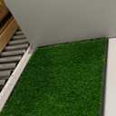 Dog Grass Pet Loo Indoor/Outdoor Portable Potty, Dog Litter Box, Artificial Grass Patch Bathroom Mat and Washable Pee Pad for Puppy Training, Full System with Trays (Pet Training Tray, 20"x25")