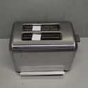 bella Stainless Steel 2 Slice Toaster with Extra Wide Slots & Removable Crumb Tray - 6 Browning Options, Auto Shut Off & Reheat Function - Toast Bread, Bagel & Waffle