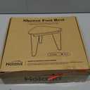 HOLANA 12" Corner Shower Foot Rest - Wooden Showers Stool Seat for Shaving Legs - Small Corner Shower Benches for Inside Shower - Waterproof Bath Step Stools Bench for Bathroom (Acacia Wood)