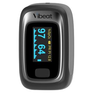 Vibeat Fingertip Pulse Oximeter, Blood Oxygen Saturation Monitor| O2 Meter, Portable SPO2 & Pulse Rate Monitor, Batteries and Lanyard Included (White)