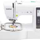Brother SE700 Sewing and Embroidery Machine, Wireless LAN Connected, 135 Built-in Designs, 103 Built-in Stitches, Computerized, 4" x 4" Hoop Area, 3.7" Touchscreen Display, 8 Included Feet, White