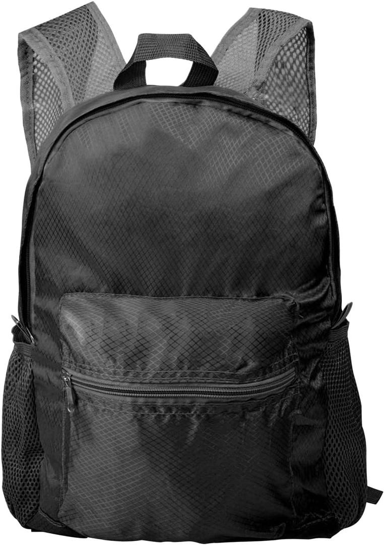 25L Backpack Packable Foldable Ultra Lightweight Water Resistant Durable Camping Travel Hiking Daypack for Men Women (Black)