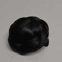 IMISSU Braided Chignon Dancer Hair Donut Hairpieces Scrunchie Claw Hair Bun Updo for Wedding Party (M1 Black)