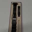 V.R.HOPE Resin Watch Band Compatible with Apple Watch Band for Women 42mm 44mm 45mm 46mm49mm Tortoise Fashion Lightweight Bracelet Strap for iWatch Series Ultra3/11/10/9/8/7/6/5/4/3/2/1/SE3(Black)