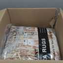 Washable Rug 8x10 Area Rugs: Super Soft Ultra-Thin Carpet - Non-Slip Backing Rugs for Bedroom Dining Room - Stain Resistant Vintage Large Area Rug 8'x10' Brick