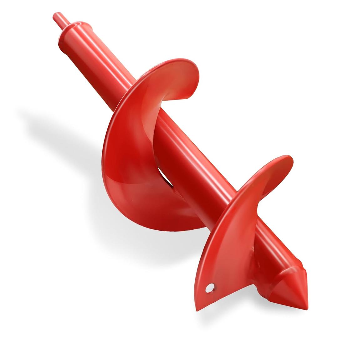 TCBWFY 4"x12" Auger Drill Bit for Planting Digging Holes,Garden Plant Flower Bulb Auger Spiral Drill Rapid Bulb Planter Earth Auger Bit Post or Umbrella Hole Digger for 3/8"Hex Drive