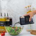 Molimoli Olive Oil Dispenser Bottle for Kitchen, Automatic Pourer, Glass Thin Bottle Dispenser for Kitchen, Olive Oil Cruet, | Set of 2 - Black