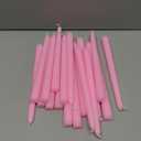24 Pack Pink Taper Candles, 7-8 Hours Burn Time, Unscented, Smokeless and Dripless, 0.75 x 10 Inch Dinner Candle Set for Valentine's Day,Household, Wedding, Party and Home Dcor Candlesticks