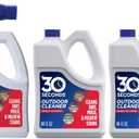 30 Seconds Outdoor Cleaner | Cleans Moss Stains from House, Vinyl Siding, Deck, Patio, Fence - 3 Capped Bottles,  (Pack of 3)
