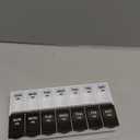 Amazon Basic Care 7-Day AM/PM Pill Organizer, Vitamin Case and Medicine Box with Large Compartments, 2 Times a Day, Black and Clear Lids