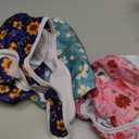 Pet Soft Washable Female Diapers (3 Pack) Female Dog Diapers, Comfort Reusable Doggy Diaper for Girl Dog in Period Heat (Cute Flower, XL)