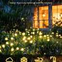 OZS 6 Pack Total 48 LED Solar Garden Lights Fairy Outdoor - Solar Firefly Lights Outdoor, Sway by Wind, Waterproof for Garden Patio Pathway Fairy Decoration (Warm White)