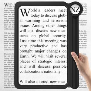 6X 30X Large Magnifying Glass for Reading, Handheld Magnifying Glass Lightweight Magnifier Sheet, Full Book Page Viewing Area Magnifiers for Small Prints Reading and Low Vision Seniors