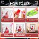 Cardinal Diamond Art Kits for Adults - 4 Pcs DIY Spring Summer Autumn Winter Full Drill Diamond Paintings for Beginners 5D Round Birds Gem Art Craft Home Wall Decor 9.84 x 13.7 Inches