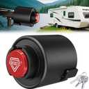 2-5/16" Heavy Duty Trailer Lock - Ball Coupler and Safety Chains Anti-Theft, Solid Steel Trailer Tongue Lock for RV, Boat, Camper, Cargo Trailers